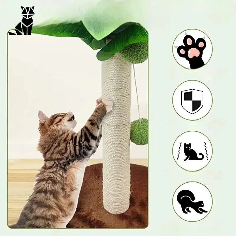 Arbre à chat avec jouet - Arbre à chat design Feline Elegance™ pour chats joueurs